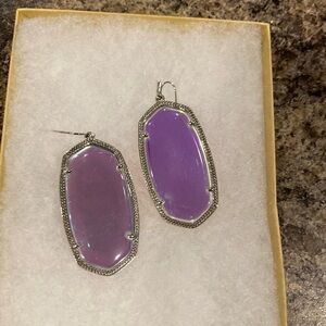 Kendra Scott Danielle Silver Drop Earrings in Dichroic Glass